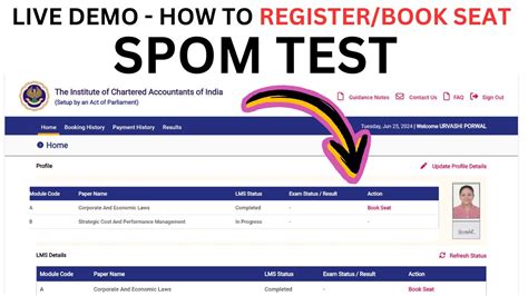 spom exam registration.